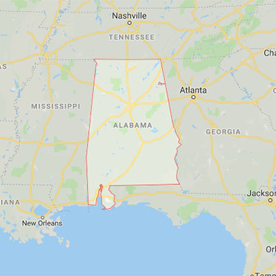 Alabama state map