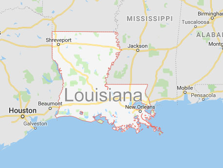 Louisiana state map