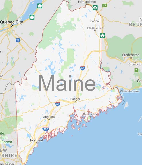 Maine state map