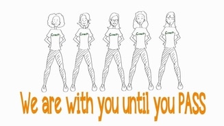 Video image for we are with you until you pass your test, five people supporting you